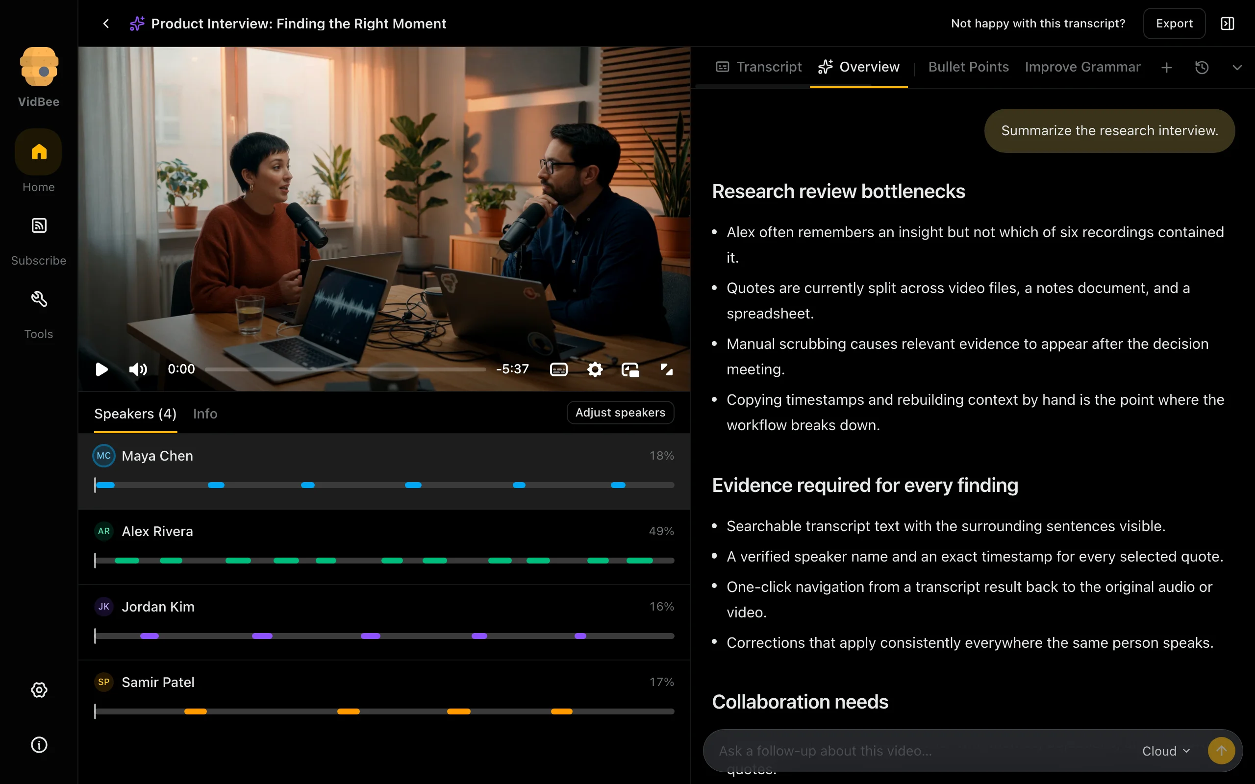 AI overview, Dark mode