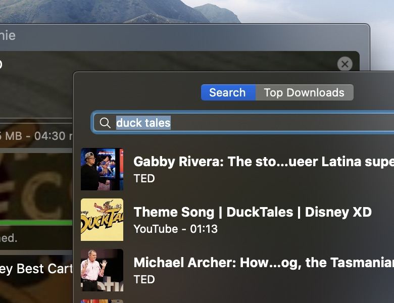 Downie Interface Preview